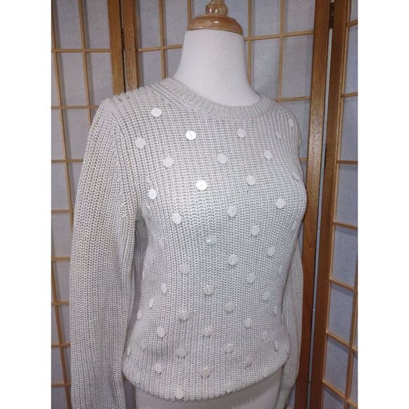 Gap Sm Monochromatic Sequined Sweater - Picture 1 of 14